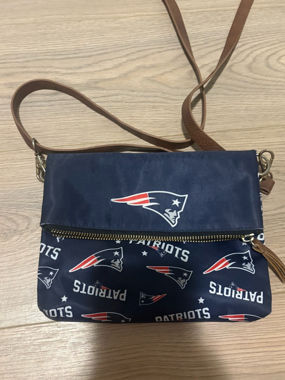 New England Patriots Navy Crossbody Bag